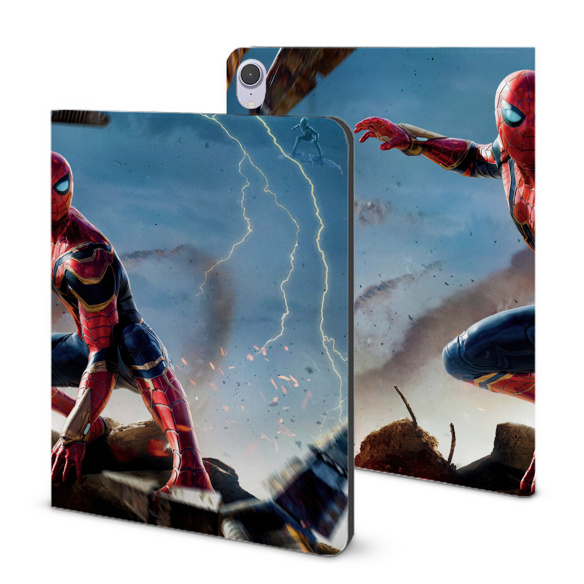 （画像用） Spider Man スパイダーマン IPad ケース ブック型 PUレザー TPU 耐衝撃 軽量 薄型 ペン収納なし 全面保護 IPad 各モデル対応